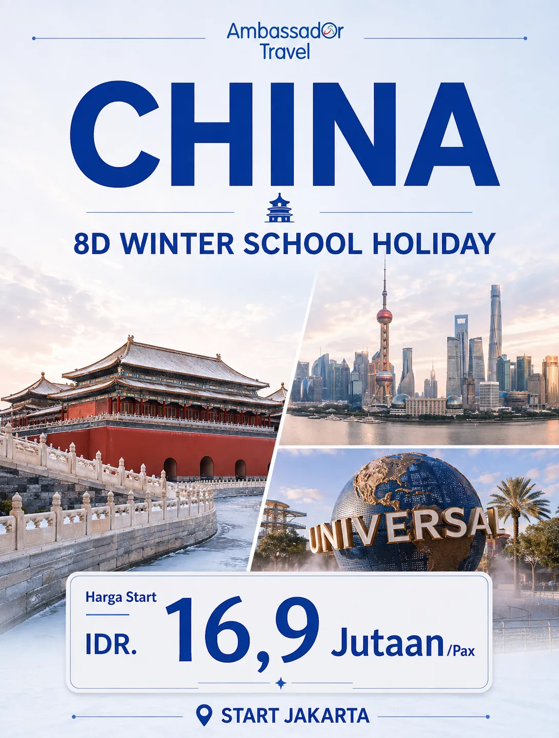 Pkaet Tour China | 8D Winter School Holiday | Ambassador Travel
